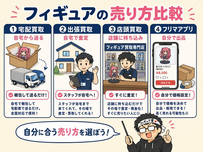 注意点6：宅配・出張・店頭・フリマアプリの違いを理解する
