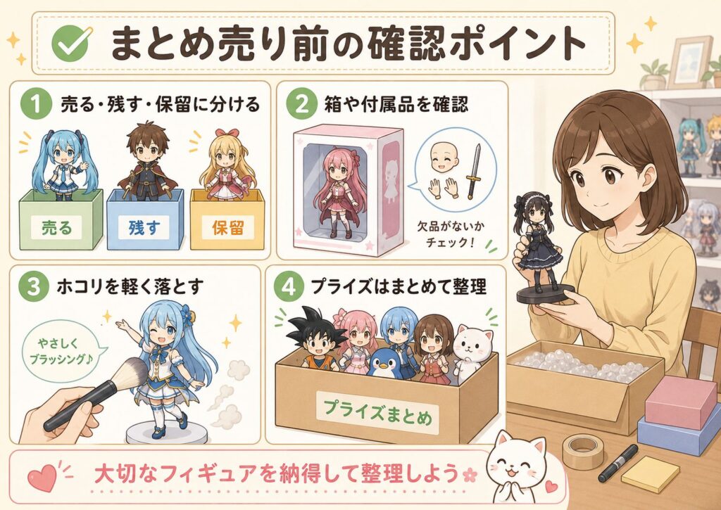 大量のフィギュアをまとめて売る前に確認したいポイント